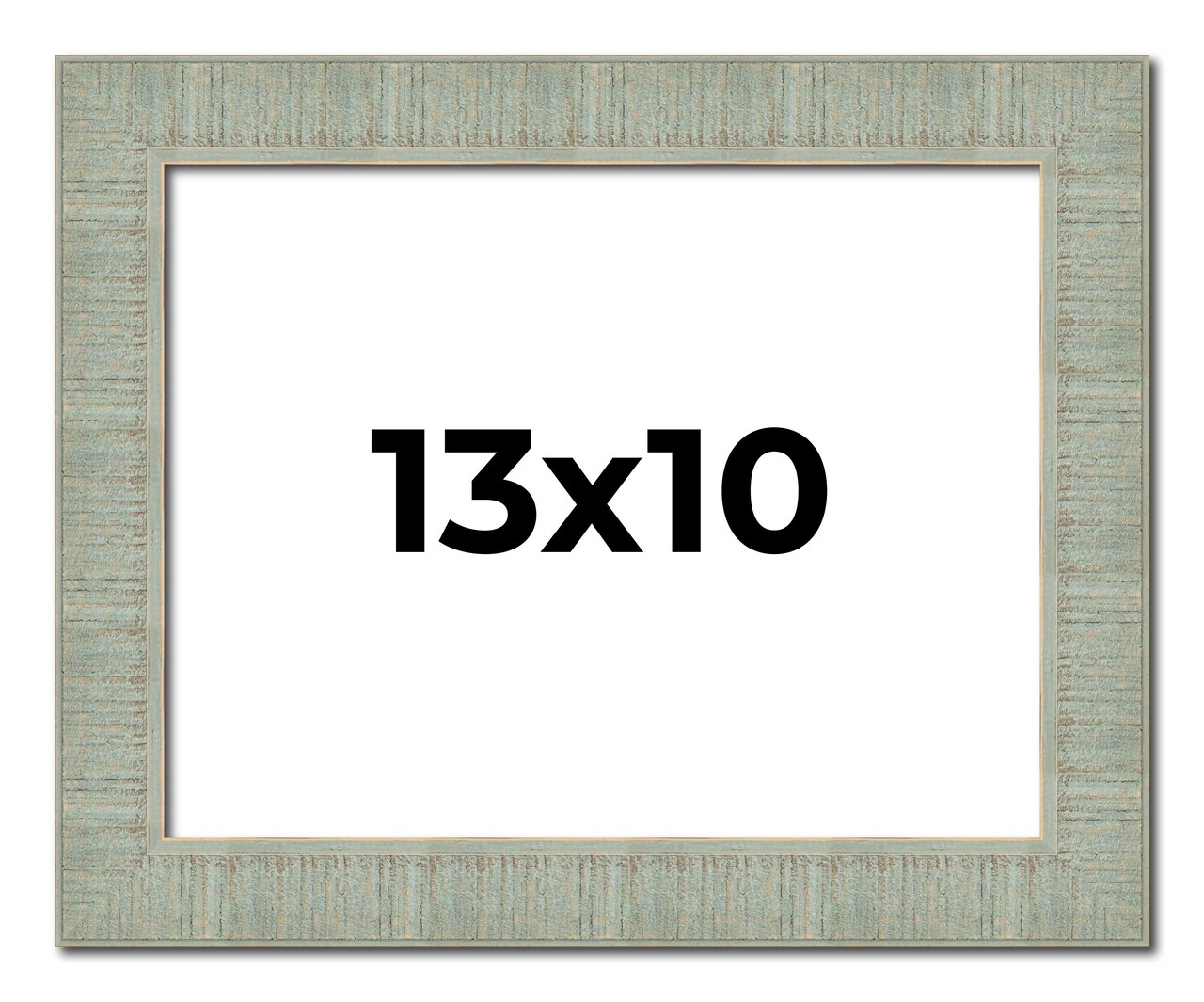 Photo Size Sculpted Blue Picture Frame - UV Acrylic, Foam Board Backing, Hanging Hardware